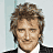 A 4-frame contact sheet of a pixelated animated icon showing Rod Stewart in various poses with different arm positions and expressions against a light blue background.