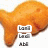 A static image of a golden-brown fish-shaped cracker with multiple names listed on it, including 'Lail', 'Abi', 'Chloe', and others.