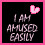 Six square display identical text with a heart symbol changing color across each