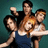 Pixelated group image of four people with red text overlays reading "PARAMORE," "ROCK OUT," and "paramore FOREVER" on white background.
