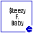 Four identical square display text and a small blue icon, each bordered in blue with white background