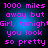 Pixelated text in bright pink on blue gradient background, repeating lyrics across four identical