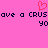 Pixelated pink background with dark blue text and a red heart symbol above the text.