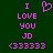 Green background with pink pixelated text and symbols arranged in two identical vertical