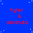 Blue background with white dots, red text 'tyler & amanda' repeated in a pattern, gray rectangle in bottom-right corner