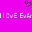 Pixelated heart symbol above repeated text on bright pink background.