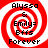 Four identical red and white spiral-patterned icons with black text reading 'Alyssa & Emily= Bffs Forever' arranged in a