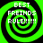 Four identical green and black spiral patterns with white text reading BEST FREINDS RULE!!!!!! arranged in a