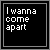 Six- of black backgrounds with white pixelated text, displaying a lyrical phrase across the top and bottom