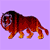 Animated contact sheet of a Leo zodiac sign icon showing sequential frames from an animation sequence on a purple background.