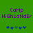 Green background with purple text reading 'Comp Highlander' and blue star-like symbols arranged in two