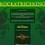 Green pixelated interface with dark rectangular panels, a central red dot surrounded by brown and yellow shapes, and faint decorative elements on the sides.