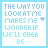 A 4x4 grid of animated frames showing a pixelated text-based icon with light blue and white colors, displaying the phrase "THE WAY YOU LOOK AT ME MAKES ME WONDER IF WE'LL EVER BE" across multiple frames with subtle animation changes in star symbols and small decorative elements.