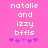 Pixelated text on pink background with purple star icons, showing two versions of the same layout with slight animation changes in star positions.