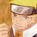 Animated sequence of a character with blonde hair and a headband featuring a spiral symbol, showing subtle facial expression changes against a wooden background.