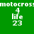 Green background with repeated 'motocross' text and three identical showing '4 life 23' text, where the bottom 's background changes from green to bright green