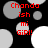 Red pixelated text "Chando ish mi GIRL!" appears over a black background with shifting gray and white circles.