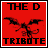 Four animated frames of a red square icon with black text and a pixelated dragon silhouette in various poses.
