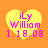 Four yellow heart-shaped icons with pink text 'iLy William 1.18.08' on an orange background, each showing slight variations in pixelation and brightness.