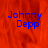 Red background with blue text reading "Johnny Depp" in four , one grayed out