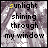 Animated sequence of text-based icons showing 'sunlight shining through my window' transitioning to 'lets me know that im still alive' with orange highlight changes.
