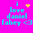 Pixelated cyan text on bright pink background with four variations of yellow heart and star symbols above 'i love daniel fahey <3'