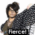 Three distinct poses of a person with dark hair and glasses, each labeled "Fierce!" in white text on black bars.