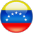 Static circular icon depicting the flag of Venezuela with yellow, blue, and red horizontal stripes and eight white stars on a blue band.