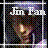 12 identical pixelated character portraits with 'Jin Fan' text above each, some in white and others in blue