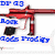 six paintball gun icons with overlaid text labels, each icon featuring distinct color schemes and text elements