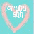 A turquoise background with a pink heart outline containing white text; the heart's text changes across frames.