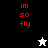 Red text 'im so fly' on black and white backgrounds with a white star icon above black text on white background.