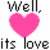 Pixelated text and pink heart icons arranged in a , with some hearts broken and others whole