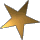 Five golden stars with gradient shading on a light gray background, arranged in two