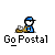 Pixel art animation of two characters interacting with a package, displaying sequential text bubbles and character pose changes against a gray background.