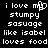 Pixelated text on black background with white lettering, showing two of identical phrases where the first 's 'my' is replaced by a stylized heart symbol