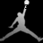 Silhouette of a basketball player mid-jump holding a ball, displayed in grayscale with three variations showing different arm positions and one gray rectangle overlay.