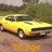 Yellow Dodge Charger car icon with 'Dodge' and 'Charger' text labels, static image with pixelated background.