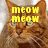 A pixelated orange tabby cat with green eyes appears in two , each displaying yellow text over its face