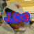 A person in a white hooded garment with a red emblem on the hood, with blue and red text overlay reading "J.C<3" in the top-left corner.