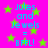 Bright pink background with green stars and blue text reading "Jules and Jewels = BFFL!" repeated in a pattern