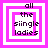 Four identical pixelated text-based images arranged in a , each displaying 'all the single ladies' in dark purple with pink and white borders