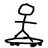Black-and-white pixelated icon shows stick figure on flying saucer with text 'back off or ill run u over!' in bold block letters.