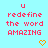 Pixelated text on light blue background with orange heart symbols below.