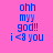 Pixelated blue text on pink background with green highlight bars moving across different lines of the phrase "ohh myy god!! i <8 you".