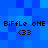 Blue pixelated background with repeated text and symbols in black, arranged in a pattern