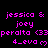Pixelated text displays 'jessica & joey' with 'peralta <33' and '4_eva' below, repeated across a black background with pink text and heart symbols.