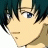 A 48x48 pixel buddy icon featuring a close-up of an anime-style character with teal hair and blue eyes on the left, paired with text reading "Anime IM" and "COM" on a black background to the right.