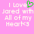 Pixelated text on pink background with green heart symbol replacing 'e' in 'Love', showing two identical static frames side-by-side.