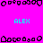 Pixelated cyan text 'ALEX' repeated on bright pink background with black border shapes.